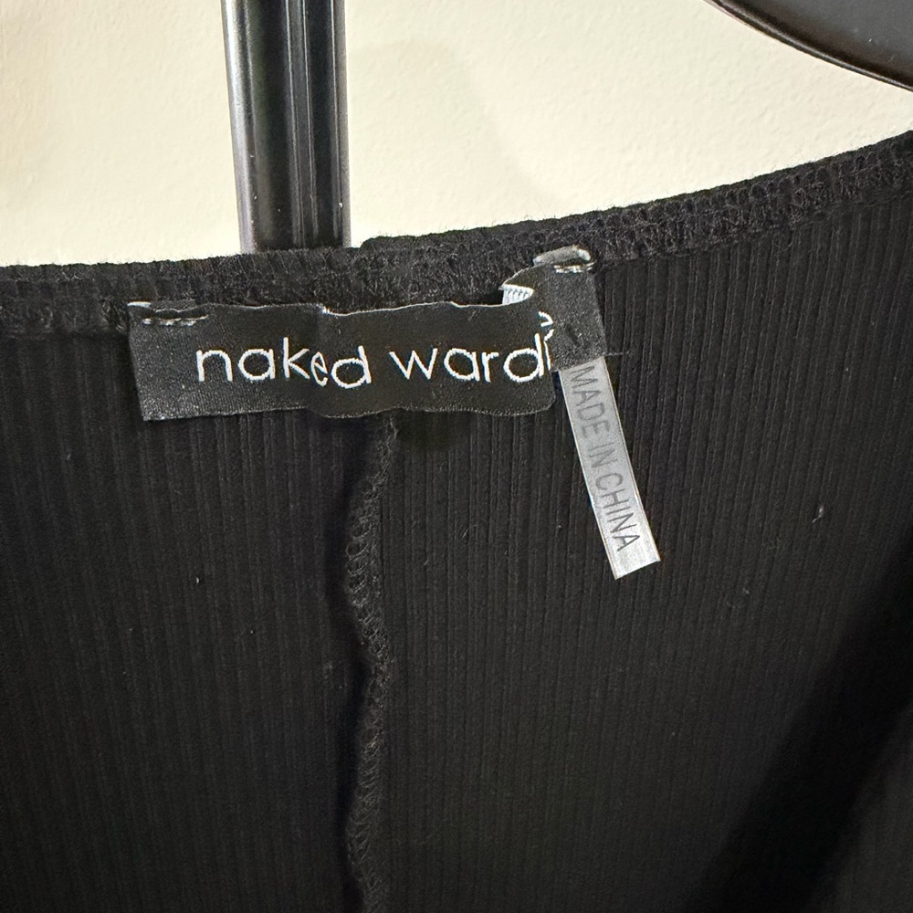 Naked Wardrobe Classic Black Ribbed Jumpsuitm